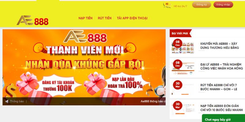 Cập nhật link AE888 uy tín, bảo mật